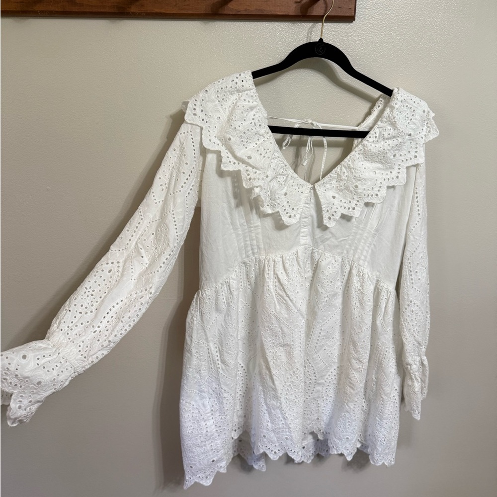 ASOS White Lace Babydoll Dress